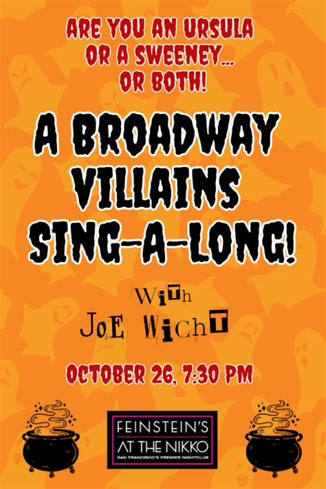 A Broadway Villains Sing-A-Long! in San Francisco at Feinstein's at the ...