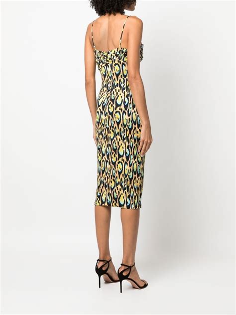 Roberto Cavalli Leopard Print Sleeveless Midi Dress Farfetch