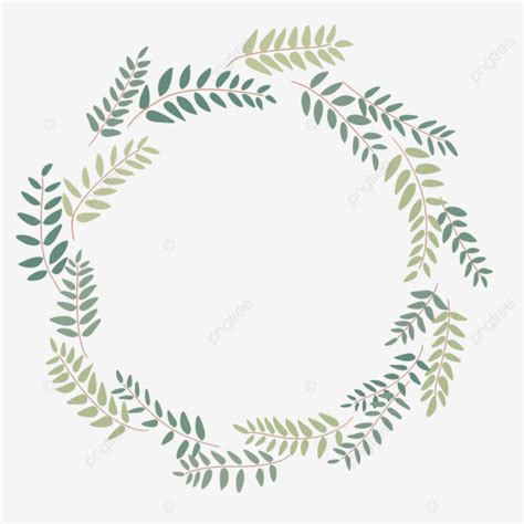 Green Leaf Wreath Wreath Leaves Frames PNG Transparent Clipart Image