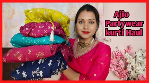 💕ajio Partywear Kurti Haul 💕avassa Partywear Kurti Haul 💕ajio Haul 💕my