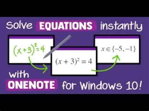 How To Onenote Math Problem Solution Solve Math Equations With Math