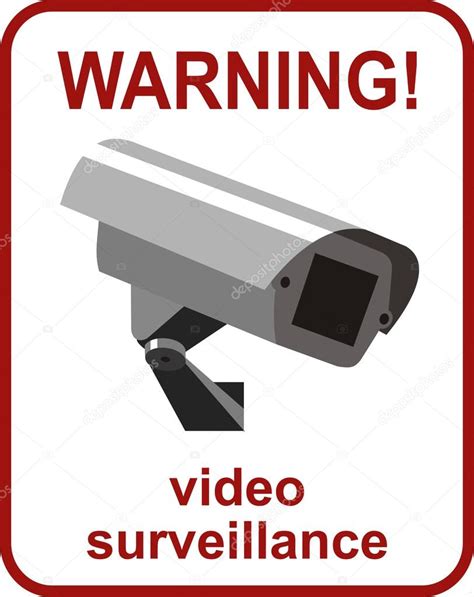 Video Surveillance Signs Vector