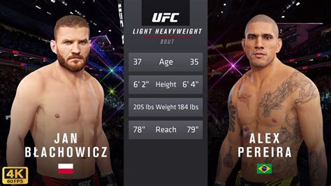 Ufc Jan B Achowicz Vs Alex Pereira Hardest Difficulty Youtube