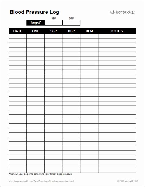 30 Blood Pressure Record Chart | Example Document Template