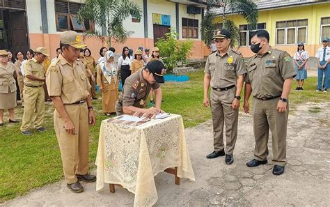 Satpol Barito Timur Dan SMKN 2 Tamiang Layang Teken Nota Kesepahaman