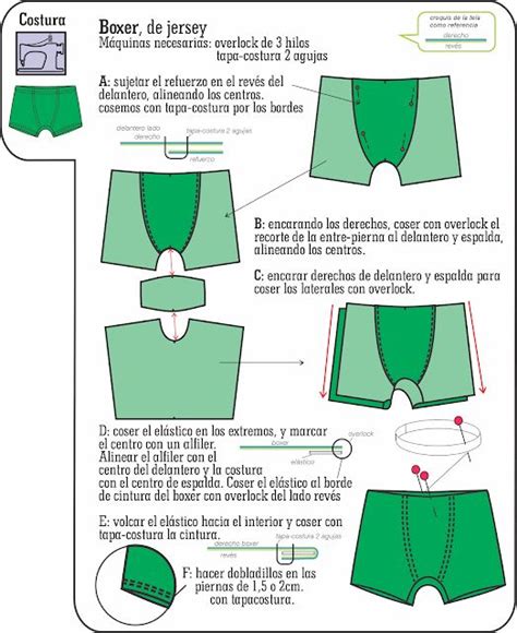 Diseño y Costura Boxer de jersey Mens Sewing Patterns Kids Patterns