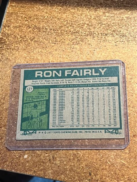 1977 Topps Baseball 127 Ron Fairly EBay