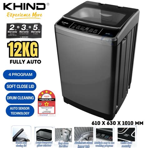 Khind Kg Kg Kg Fully Auto Washing Machine Top Loading Wm A