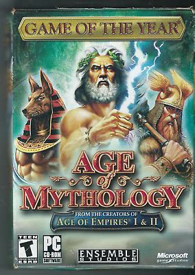 Age Of Mythology Disc Pc Cd Rom Game Of The Year Edition W