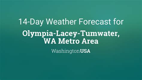 Olympia-Lacey-Tumwater, WA Metro Area, Washington, USA 14 day weather ...