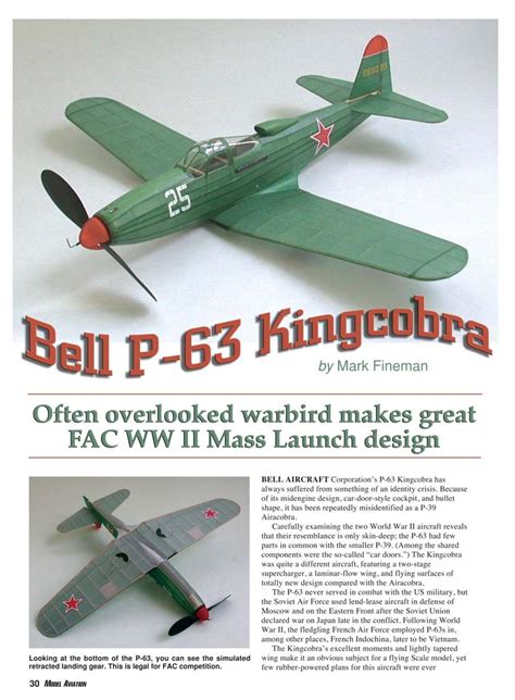 Bell P-63 Kingcobra - 2004/08 | Model Aviation Library