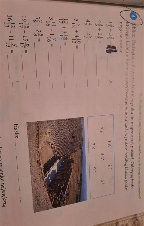 Bardzo Prosze O Pomoc Zadanie 4 Matematyka Klasa 5 Zadanie W