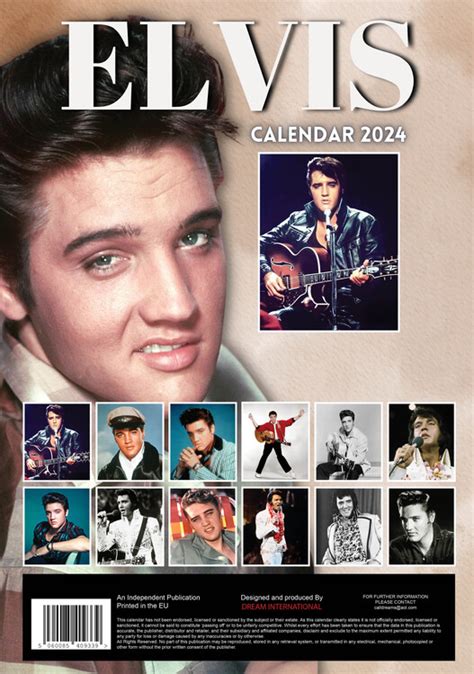 Elvis Presley Calendarios De Pared Cons Guelos En Posters Es