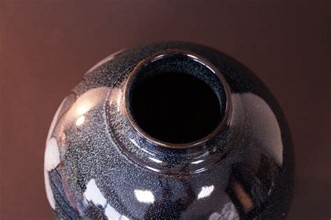 Handget Pferte Japanische Shigaraki Vase Von Kaoru Ohara