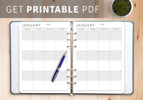 Simple Printable Calendar Download Pdf