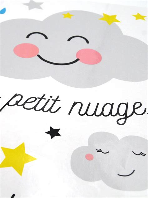 Stickers Muraux D Coratifs X Cm Nuage Gris Kiabi