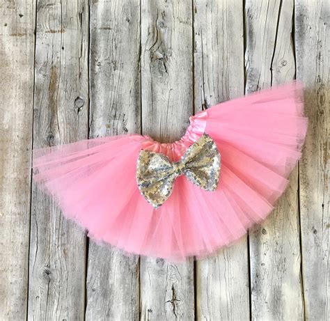 Pink And Silver Tutu Light Pink Tutu Cake Smash Tutu Pink Etsy