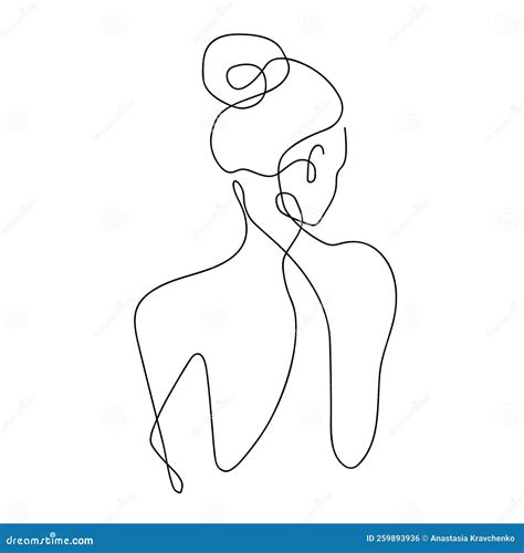 Dibujo De L Nea Continua De Fondo Mujer Dise O De Cuerpo Desnudo