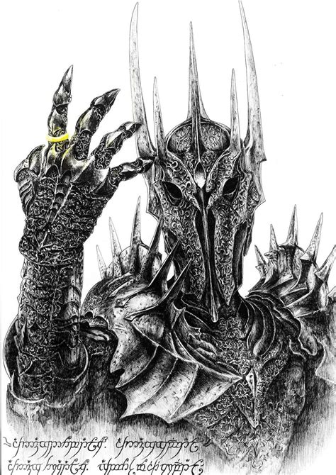 The Lord of the Rings. Sauron. Original Drawing. Fan Art - Etsy