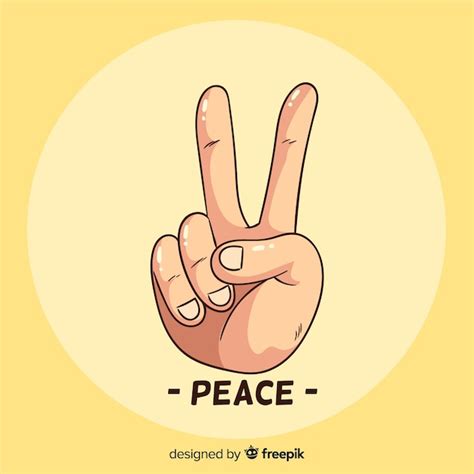 Free Vector | Peace sign hand