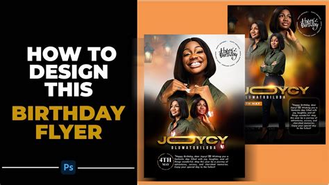 How To Design This Birthday Flyer With Photoshop Youtube