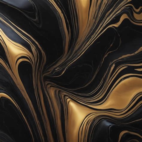 Premium Photo Black Liquid Marble Background Abstract Flowing Texture