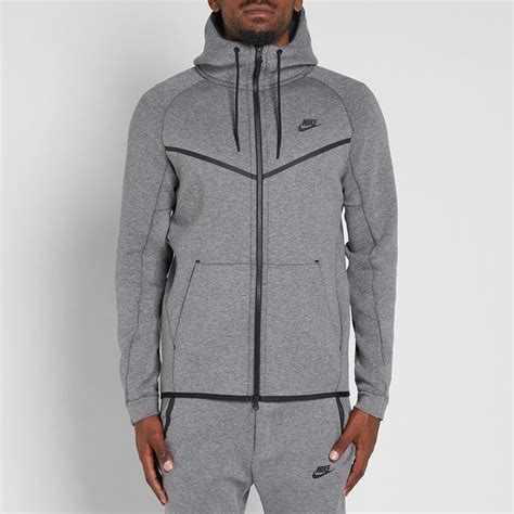 Nike Tech Fleece Windrunner Carbon Heather And Black End Us