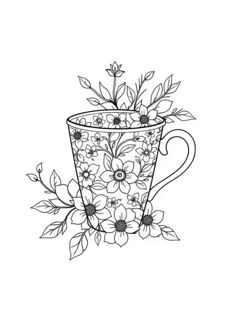 10 Free Printable Coffee Cup Coloring Pages For Fun