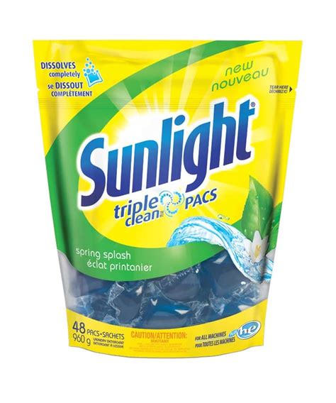 Capsules de détergent à lessive Sunlight Triple Clean paq 48