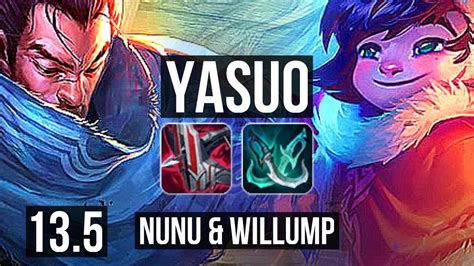 Yasuo Vs Nunu And Willump Mid 6 1 6 1 4m Mastery 300 Games