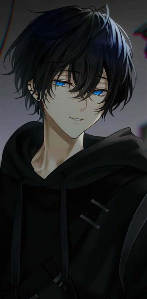 Black Haired Anime Boy Hoodie