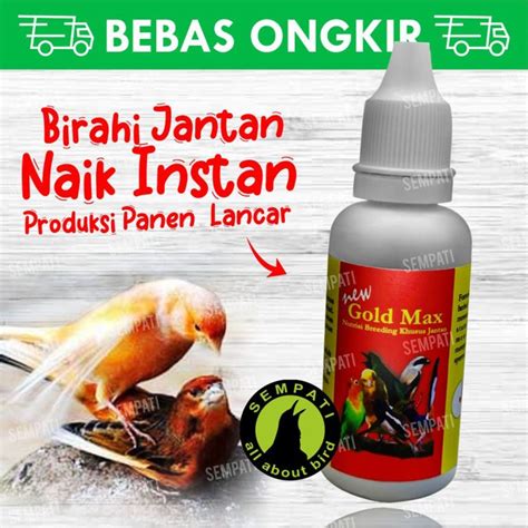 Jual GOLD MAX JANTAN GOC VITAMIN BURUNG TINGKATKAN SISTEM REPRODUKSI