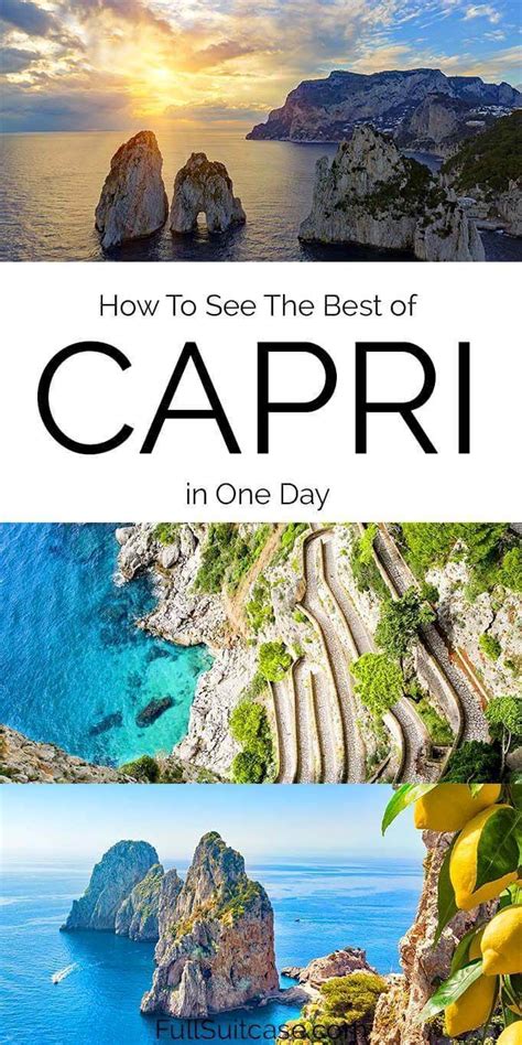 The Cover Of How To See The Best Of Capri In One Day