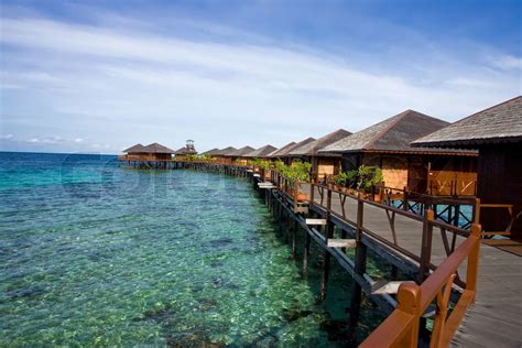 Floating resort at Borneo Sabah, Malaysia | Stock image | Colourbox