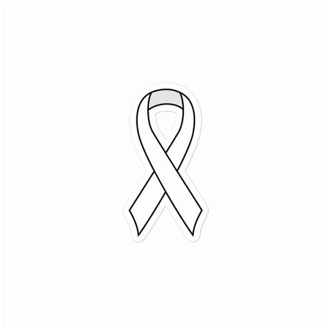 Lung Cancer Awareness Ribbon Sticker Missing Link Artistry