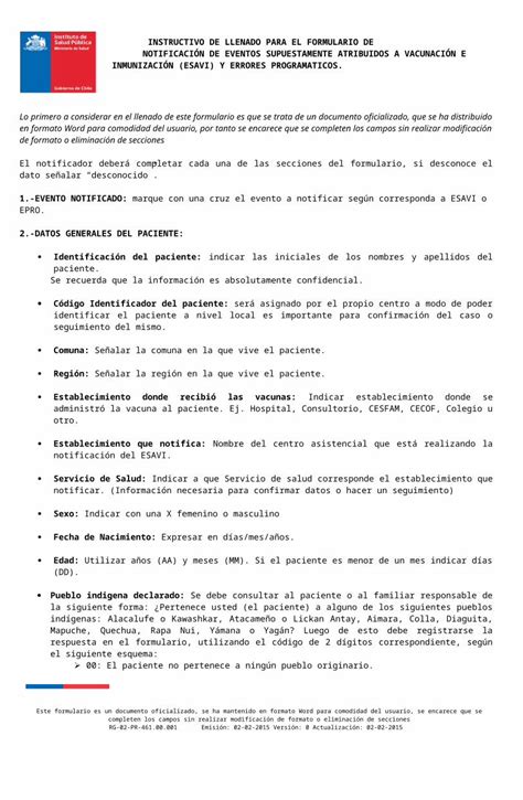 Doc Instructivo Para Completar Formulario De Esavi Dokumen Tips