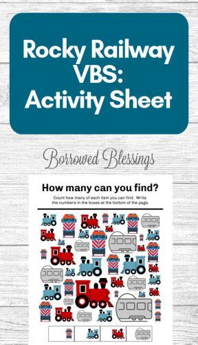 Rocky Railway VBS Activity Sheet Borrowed Blessings In 2024