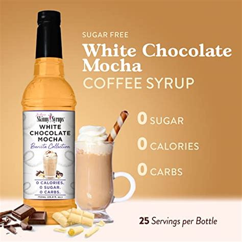 Jordans Skinny Syrups Sugar Free Coffee Syrup White Chocolate Mocha Flavor Mix Zero Calorie