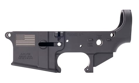 Anderson Manufacturing Am 15 Stripped Lower Receiver No Logo With American Flag Stripped Lower