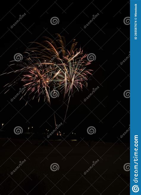 Fireworks Kick Off Newport Beach Boat Parade Celebration Stock Photo ...