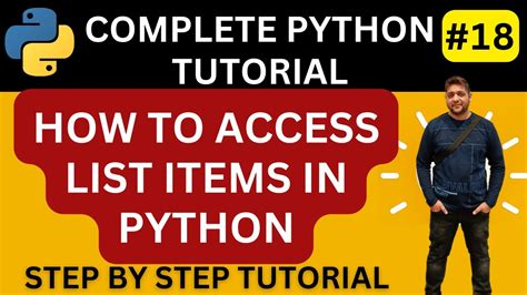 How To Access List Items In Python Python List Access Items