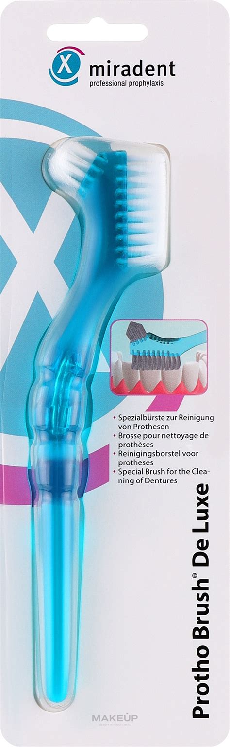 Miradent Protho Brush De Luxe Denture Brush Blue Makeup Uk