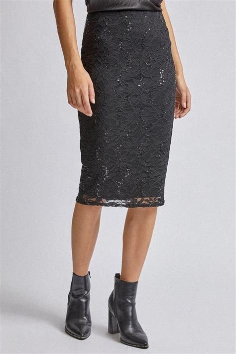 Skirts Black Lace Pencil Skirt Dorothy Perkins