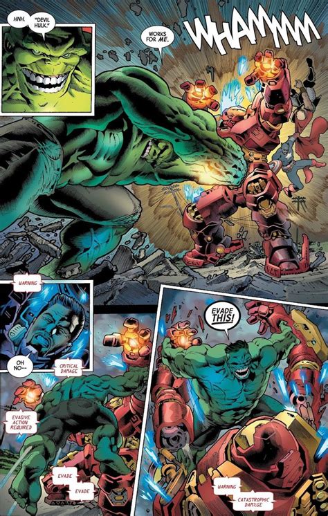 Immortal "Devil" Hulk demolishes HulkBuster armor (Immortal Hulk#7 2018 ...