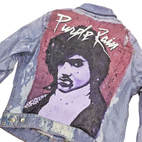 Prince Purple Rain Tribute Customized Womens Denim Jacket Crazygoodz