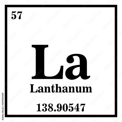 Lanthanum Periodic Table of the Elements Vector illustration eps 10 ...