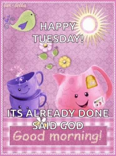 Cute Cup Wink Good Tuesday Morning GIFDB