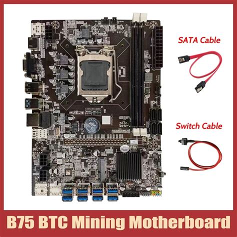 B Btc Mining Motherboard Sata Cable Switch Cable Lga Xpcie Usb