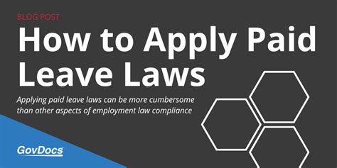 How To Apply Paid Leave Laws Govdocs