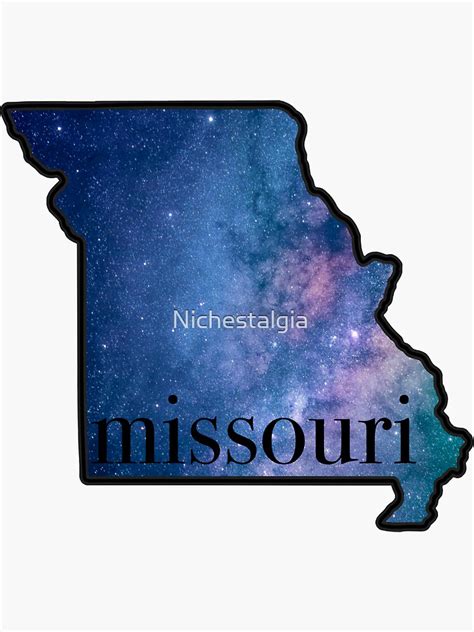 Missouri State Outline Galaxy Sticker For Sale By Nichestalgia